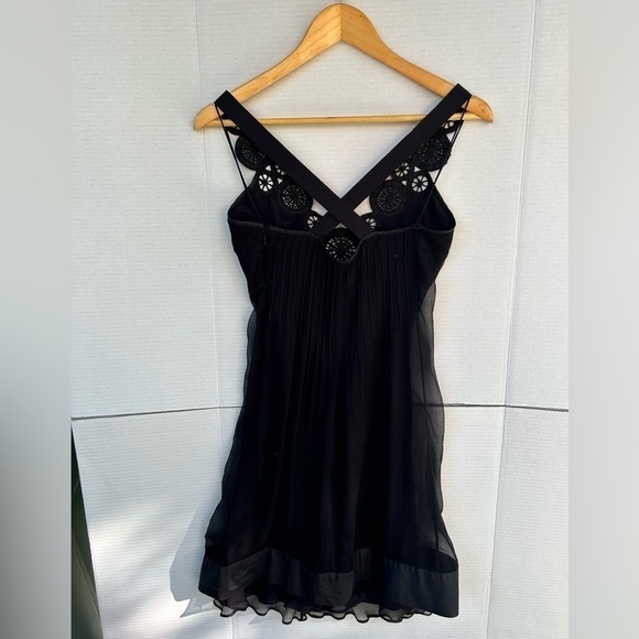 Catherine Malandrino SILK MID-LENGTH DRESS embroidered size 0 - Picture 7 of 9